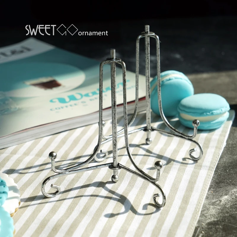 Vintage cookies stand in silver dessert display holder 10cm cake tools