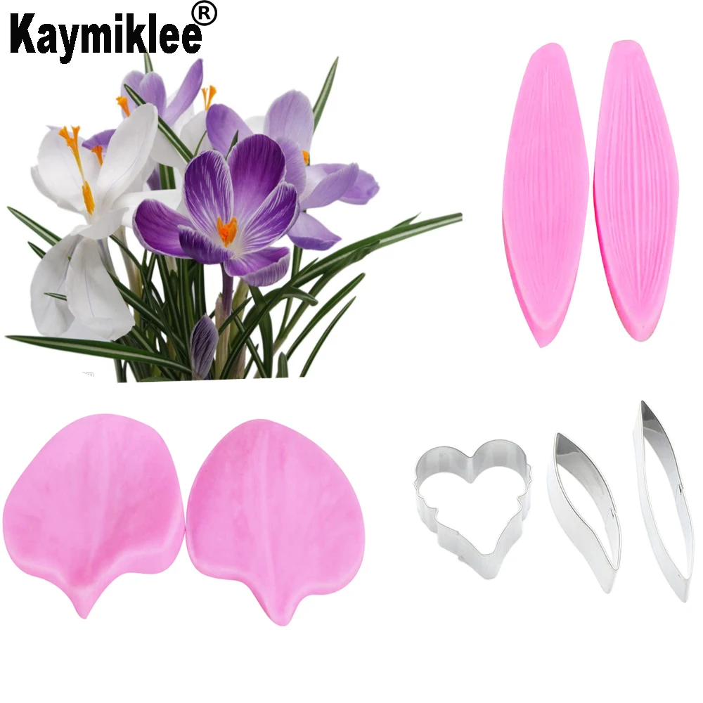 

Orchid Petal Veiner &Cutter Flower Silicone Mould Gumpaste Sugarcraft Fondant Mold Cake Decorating Tools CS190
