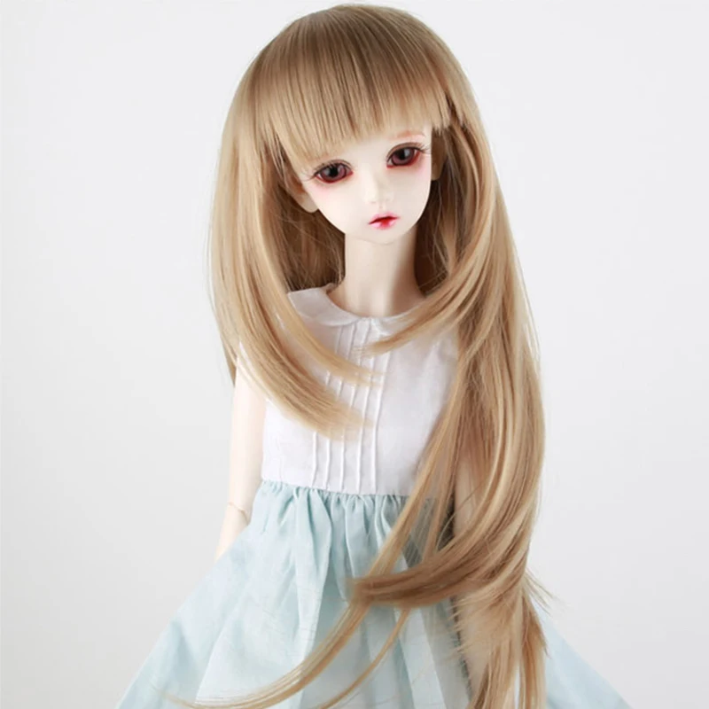 Cateleya BJD SD поддельные аккуратные длинные волосы челка 1/3 1/4 1/6 Высокая температура волокна куклы аксессуары есть товары теперь куклы волосы - Цвет: shenkaqi