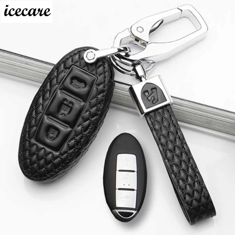 Чехол для ключей из натуральной кожи Nissan Altima Maxima Infiniti EX FX G37 Q60 QX50 QX70 Smart Keyless Entry