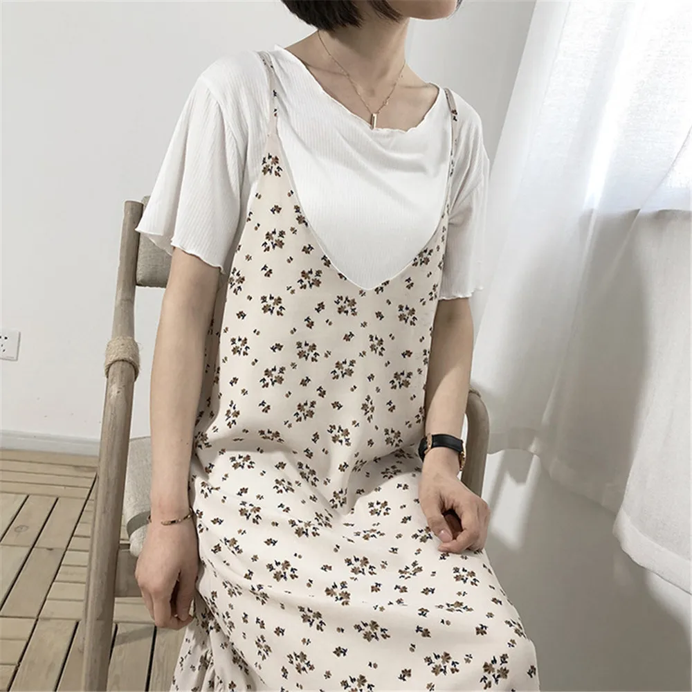 Sexy Beach V Neck Dress 2018 Summer Vacation Loose Dress Casual Vestidos Strapless Women Bow Dresses Boho Vintage Maxi Dress (3)