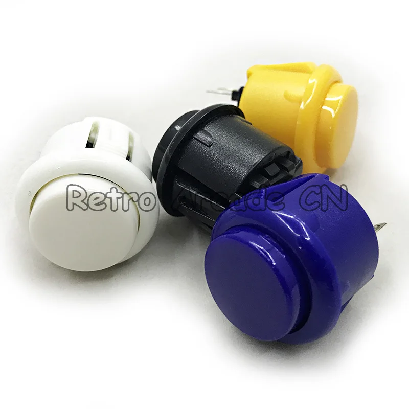 

50 PCS/lot Good Quality 24mm Round Push Button/arcade button with switch for arcade game machine DIY arcade controller