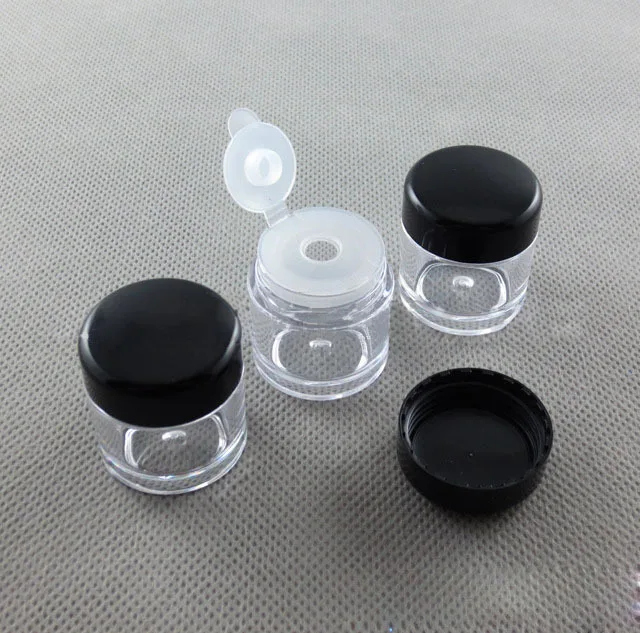

5g 50pcs High quality loose plastic bottles / inner plug sequined empty bottles / cosmetics containers / DIY Nail art jar