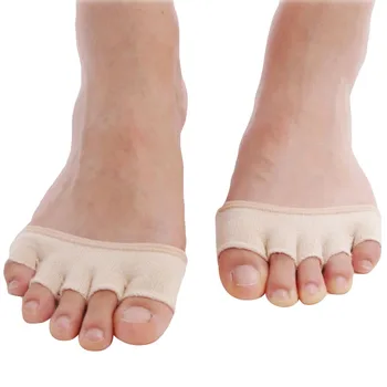 

2pcs Five Finger Toes Rhythmic Ballet Dance Paw Shoes Gymnastics Foot Thongs Elastic Soft Lace Dancing Shoes Half Sole Accessory