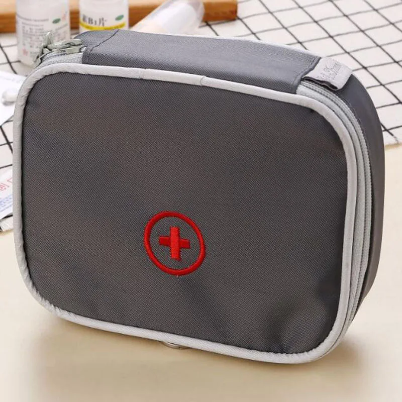 Портативный походный набор первой помощи, аварийная медицинская сумка, водонепроницаемый автомобильный набор, сумка для путешествий, набор для выживания, пустая сумка для дома - Цвет: Темно-серый