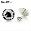 JWEIJIAO Fashion I Love Chess Earrings Knight Castle Stud Earring Personality International Chess Lovers Ear Stud Earrings CH15 3