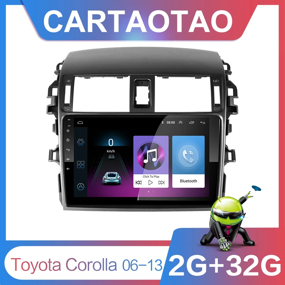 2G+ 32G " 2din Android 8,1 GO автомобильный dvd-плеер для Toyota Corolla E140/150 2006-2013 автомобильный Радио gps навигация wifi плеер