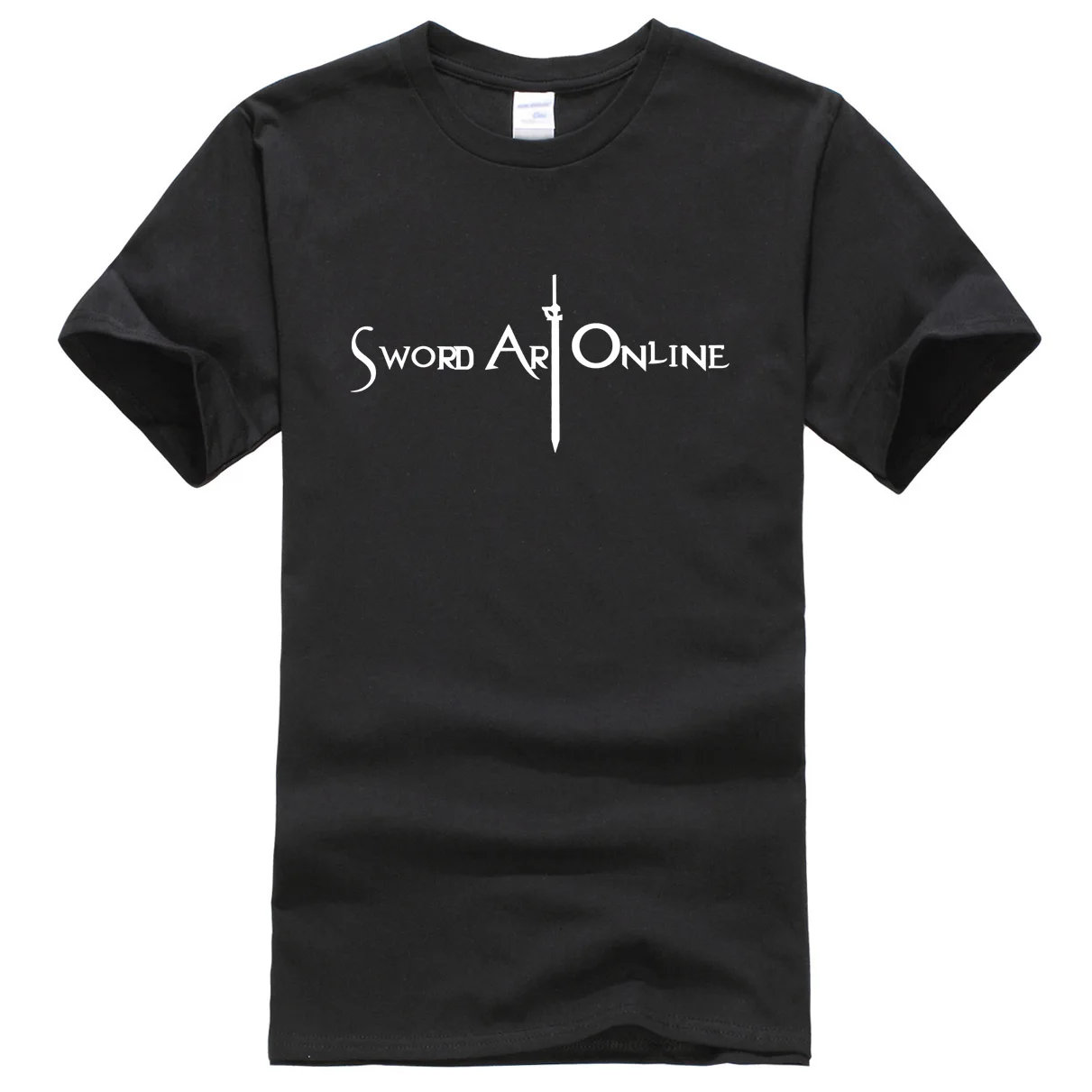 

T-shirt letter printed Sword Art Online summer 2019 men's T-shirts cotton cool anime jersey t shirt men Crossfit kpop tops tees