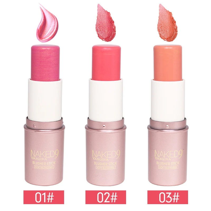 1PC Face Makeup Shimmer Blush Stick Highlighter Bronzer Contour Cream Cheek Blusher Cosmetics Brighten Make Up 1PC Face Makeup Shimmer Blush Stick Highlighter Bronzer Contour Cream Cheek Blusher Cosmetics Brighten Make Up