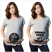 2015 New Summer Pregnancy Tops Funny Cartoon Printed Women Maternity Short Sleeve Grey Tshirts Big Size 5 Patterns