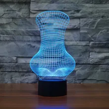 Большой нос светодиодные настольные лампы 7 цветов Изменение 3D Ночник Новинка подарки для детей