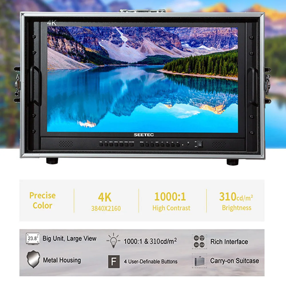 Монитор SEETEC 4k238 9hsd sch co встроенный конвертер SDI HDMI Cross Ultra HD 3840x2160 IPS
