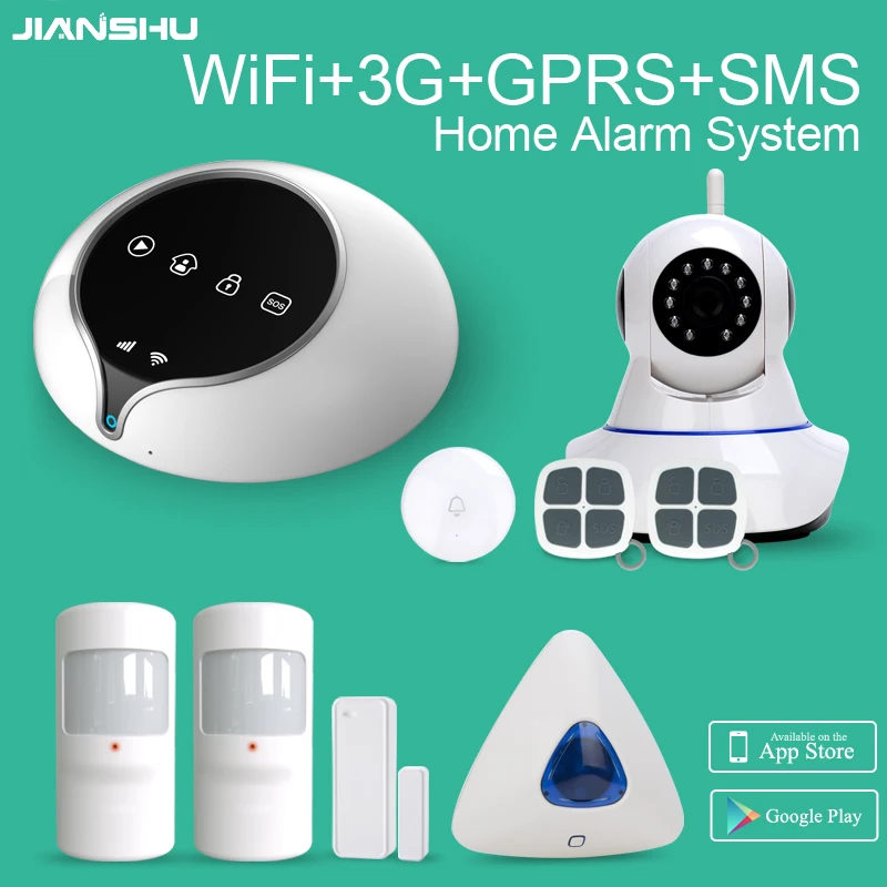 3G WIFI GPRS Alarm System IOS Android APP Control 3G WIFI Alarm System