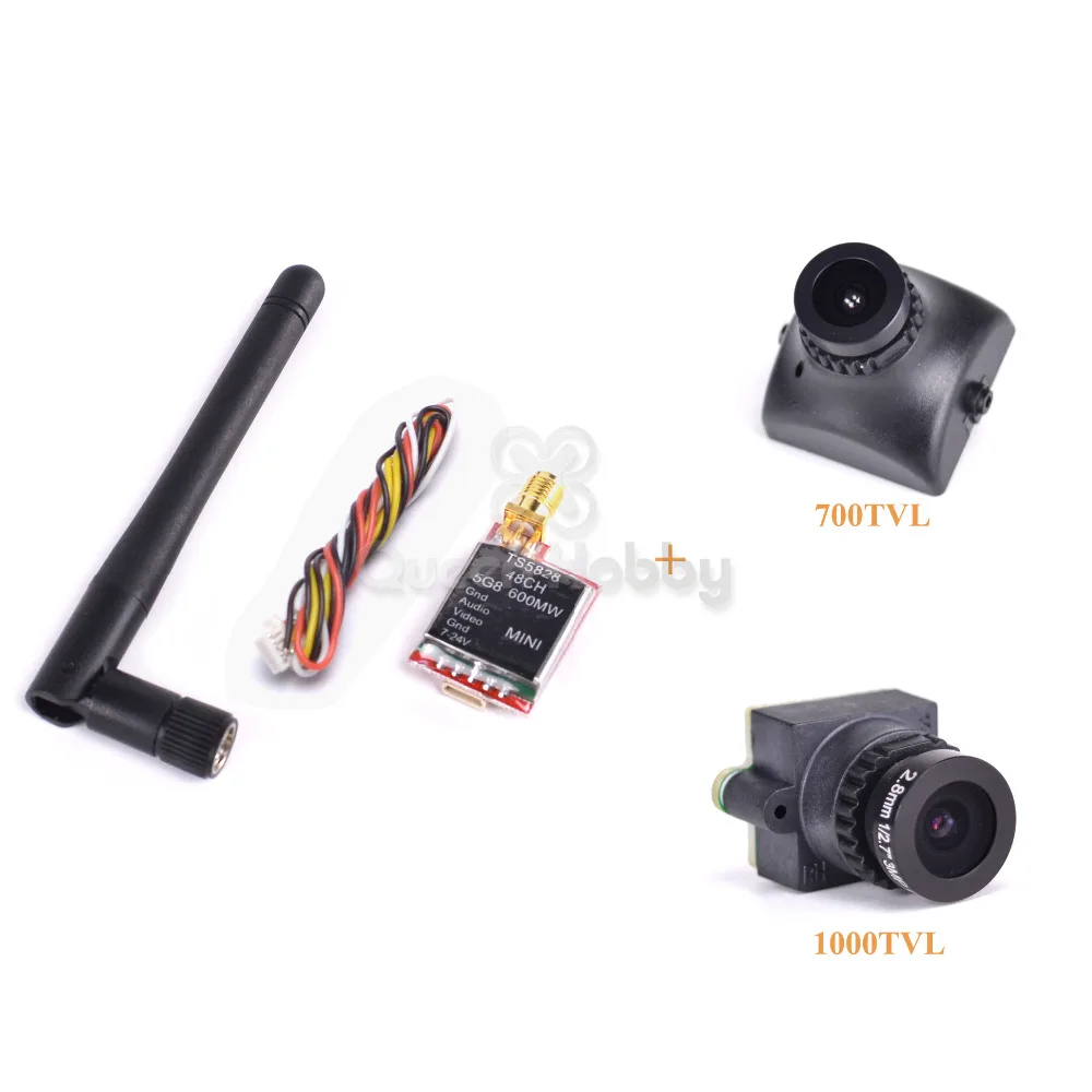 

TS5828 5.8Ghz 600mW 48 Channels Wireless AV transmitter + 700TVL / 1000TVL FPV Camera for quadcopter FPV Combo System Kit