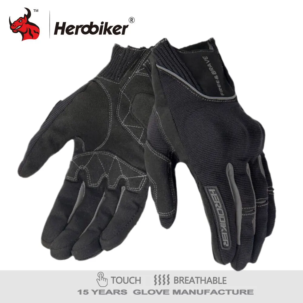 

HEROBIKER Motorcycle Gloves Men Motocross Gloves Full Finger Riding Motorbike Moto Gloves Motocross Guantes Gloves M-XXL