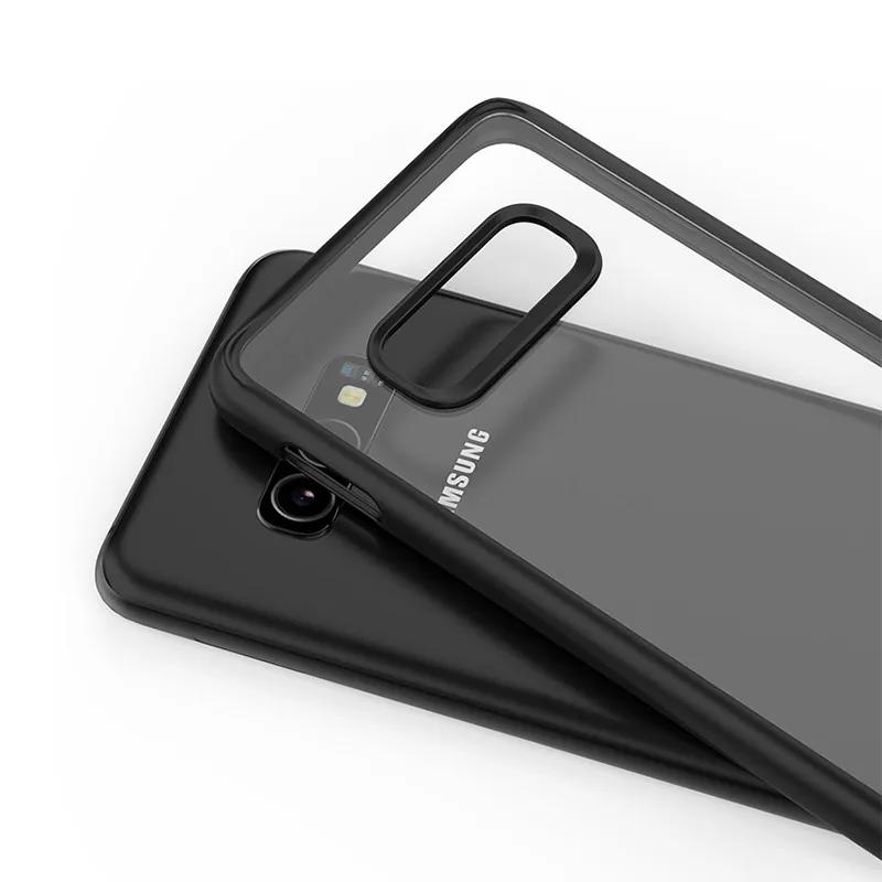 

For Samsung Galaxy S10 E / S10 / S10 Plus Case Cover Transparent PC + Silicon Soft Frame Anti-knock Phone Protector Funda