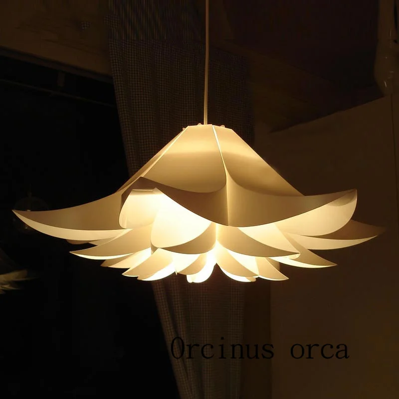 Nordic modern single head lilies chandelier restaurant bedroom creative personality white flower Chandelier free shipping