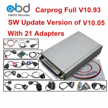 

Best Price Full Carprog V10.93 ECU Chip Tuning Tool Update of Car Prog V10.05 With 21 Adapters For Airbag Immobilizer Dashboard