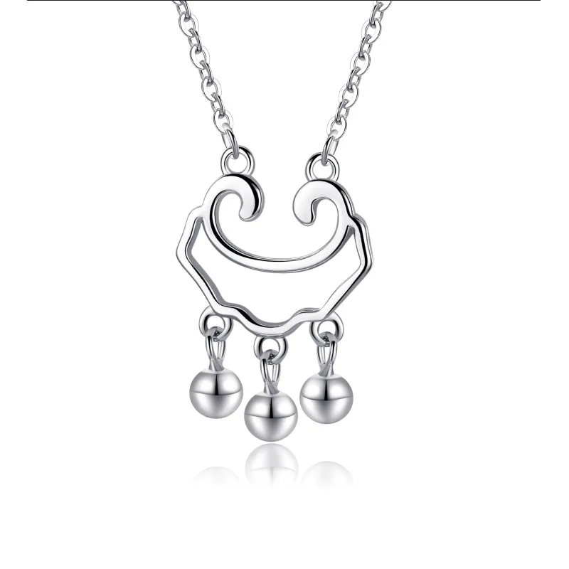 

GUP49 Women fine jewelry,fashion national style pendant as a gift,925 sterling silver RUYI pendant