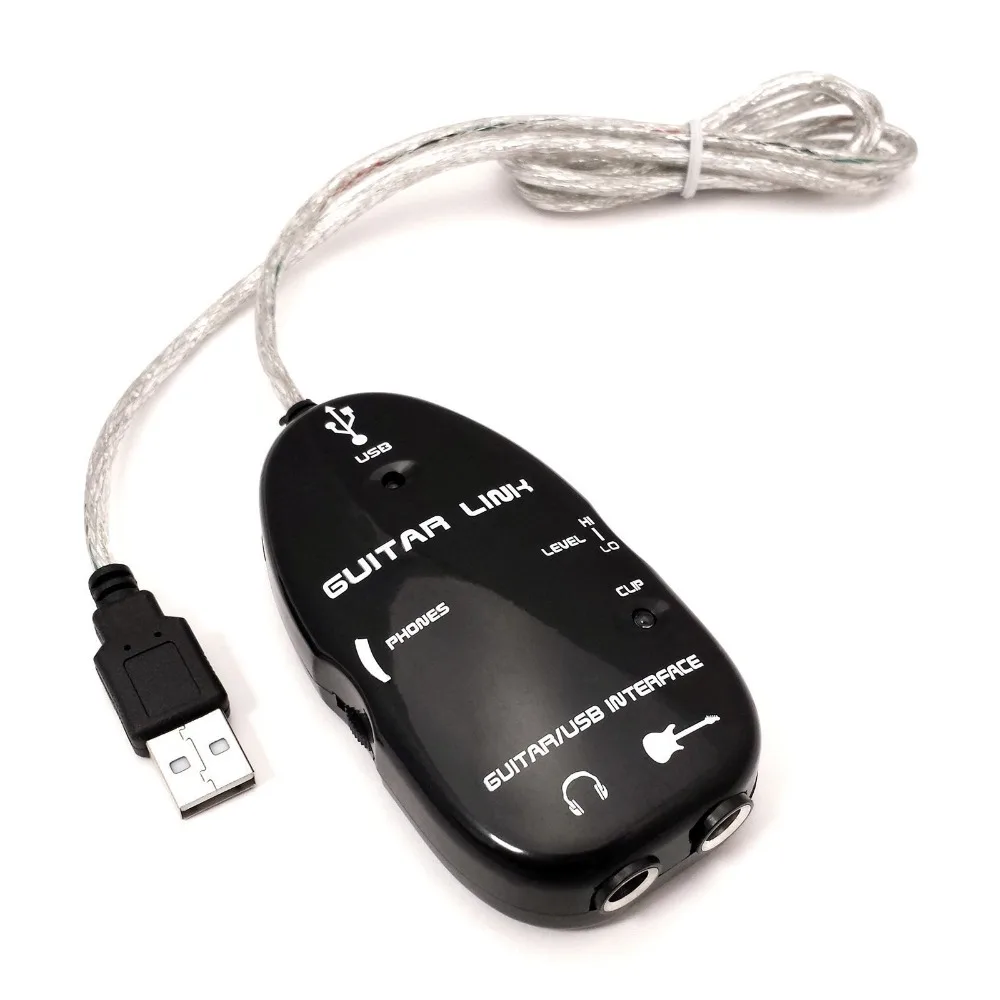 

6.3mm Jack to USB Guitar Link Cable Adapter Guitar to PC MAC Recording Playback