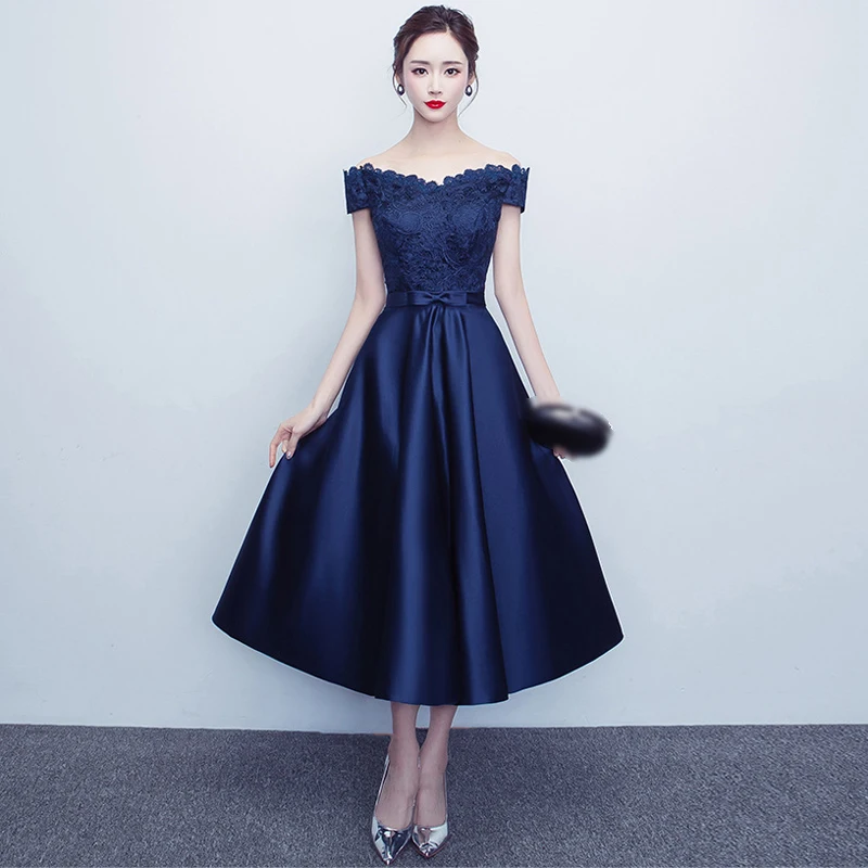 navy short dress for wedding