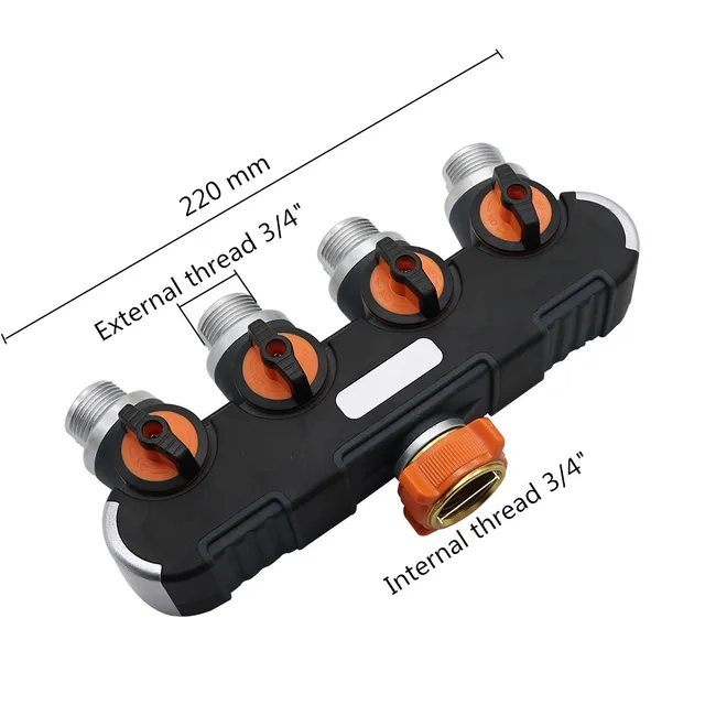 Garden Irrigation Valve Water Tap Splitters Outdoor Tap And Faucet  3/4"Water Divider Garden 2-ways/4-ways Watering Distributor 3