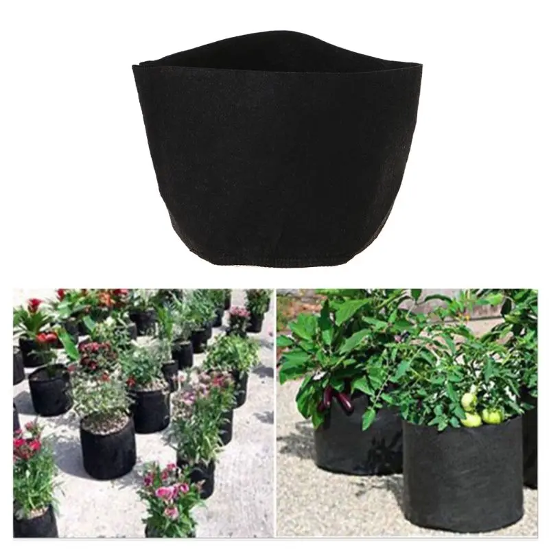 

Geotextile Fabric Planting Bag 3/5 Gallon Plants Flower Cultivation Pot Big Capacity Vegetable Growing Home Gardening Accessory