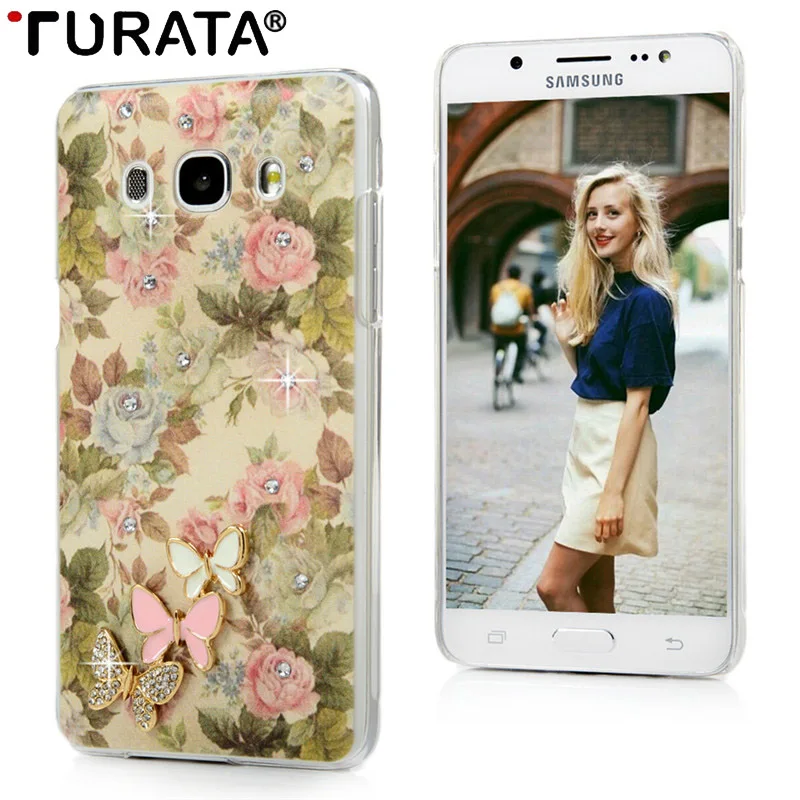 

New 3D Bling Diamond Capas Fundas For Samsung Galaxy J5 (2016 Version) J5108 5.2" Hard Crystal Clear Protective Back Case Cover