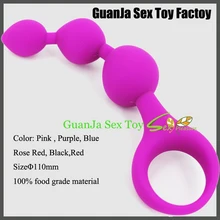 100 silicone Anal Beads Type Butt Plug Anal Sex Toys Adult Products