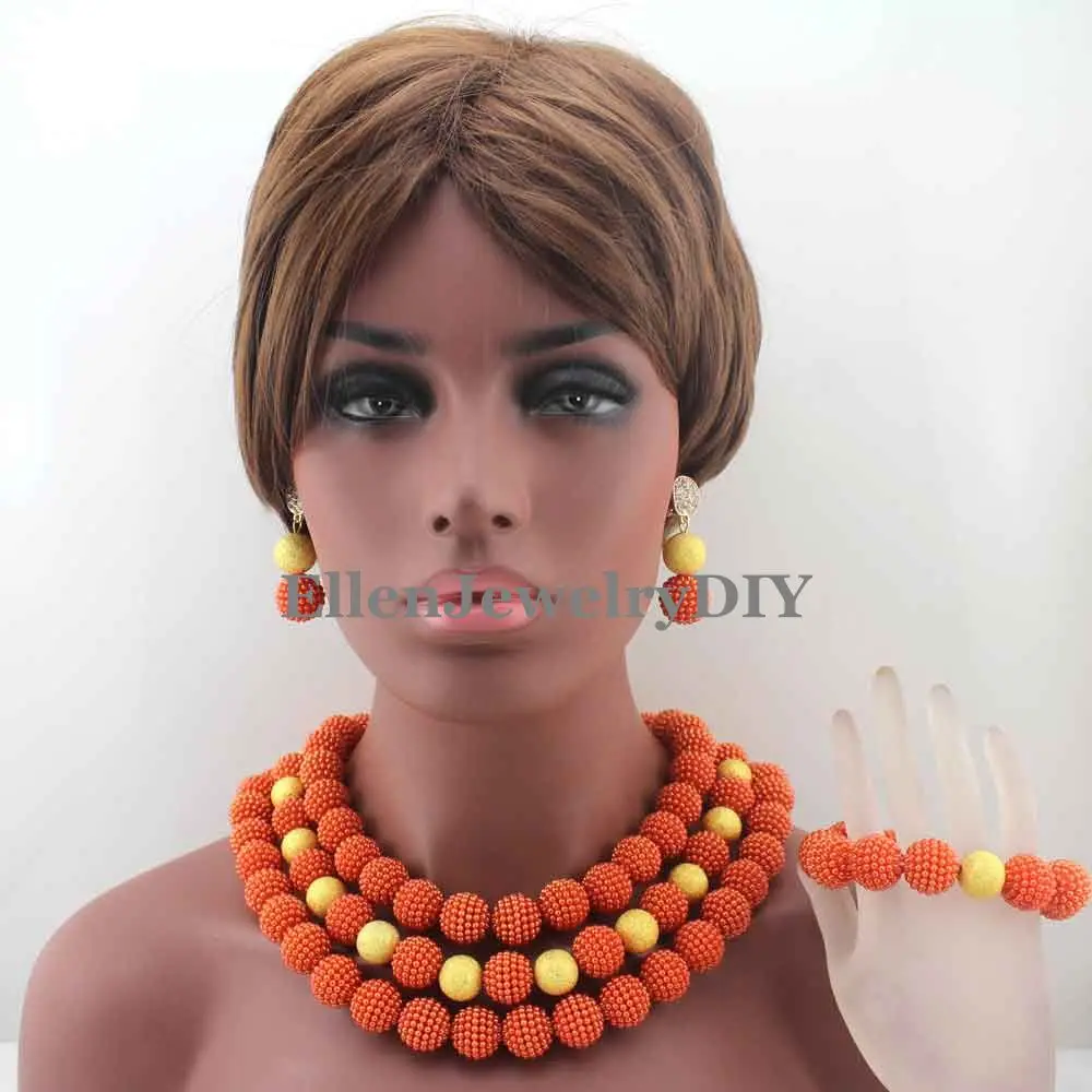 

earrings African Wedding Bridal Jewelry Set Dubai Wedding Beads African Beads Jewelry Set Women Fashion Free Shipping W13432