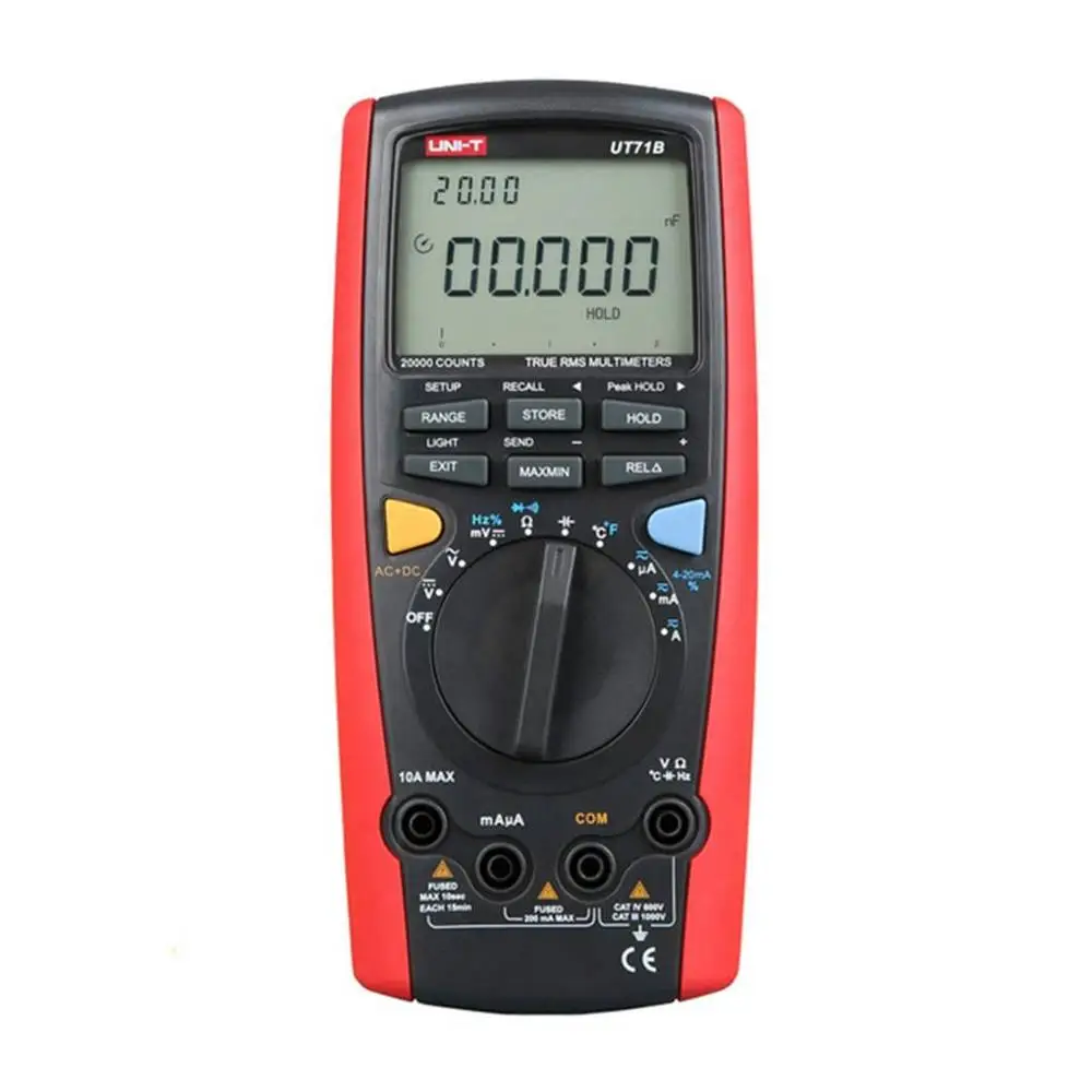 UNI T UT71B Ручной цифровой мультиметр AC DC Вольтметр Сопротивление Ампер Измеритель