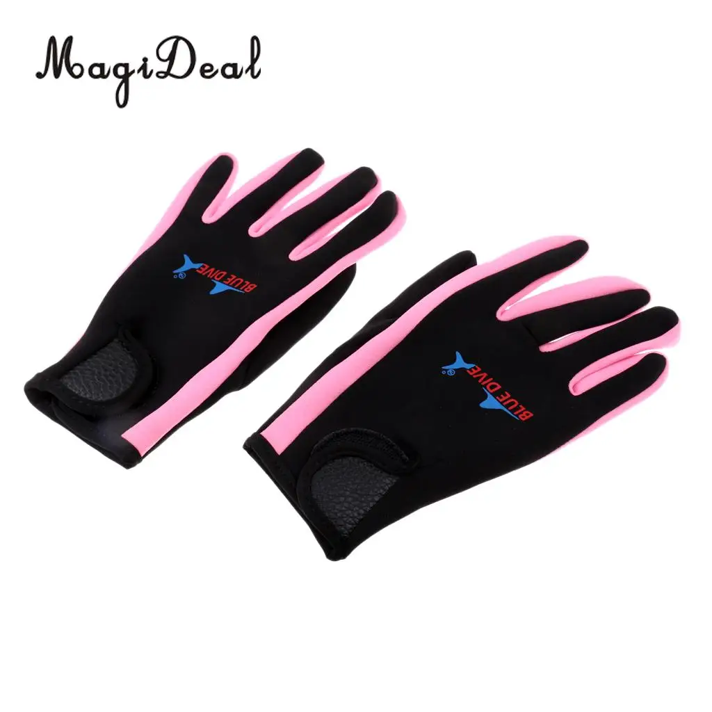 MagiDeal 1.5mm Neoprene Wetsuit Gloves Scuba Dive Snorkeling Equipment Anti-scratch Skid-proof Keep Warm Five Finger Gloves