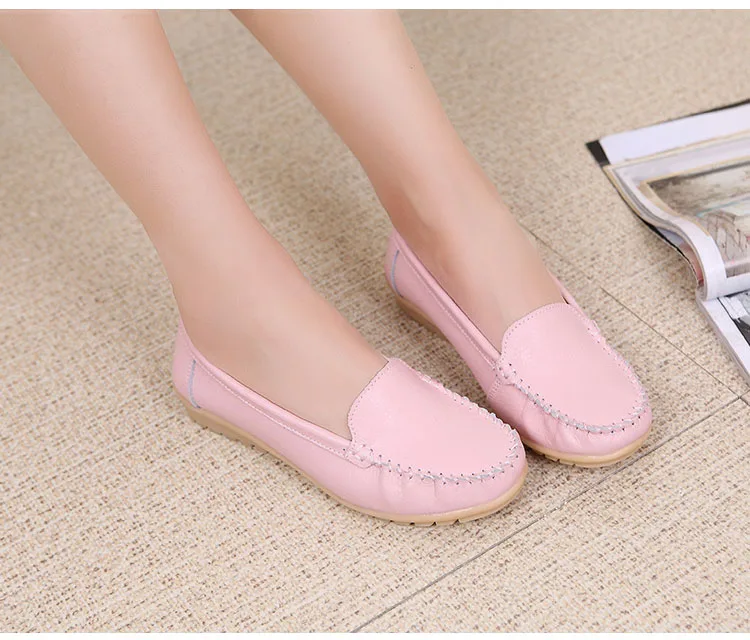 AH 168-New Arrival Cow Leather Women Loafers-32