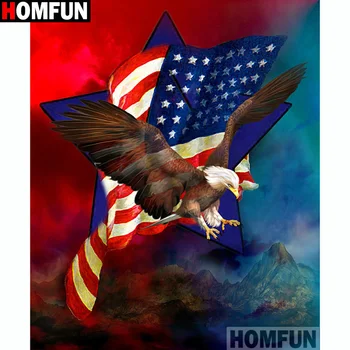 

HOMFUN Full Square/Round Drill 5D DIY Diamond Painting "Animal eagle" Embroidery Cross Stitch 5D Home Decor A14263