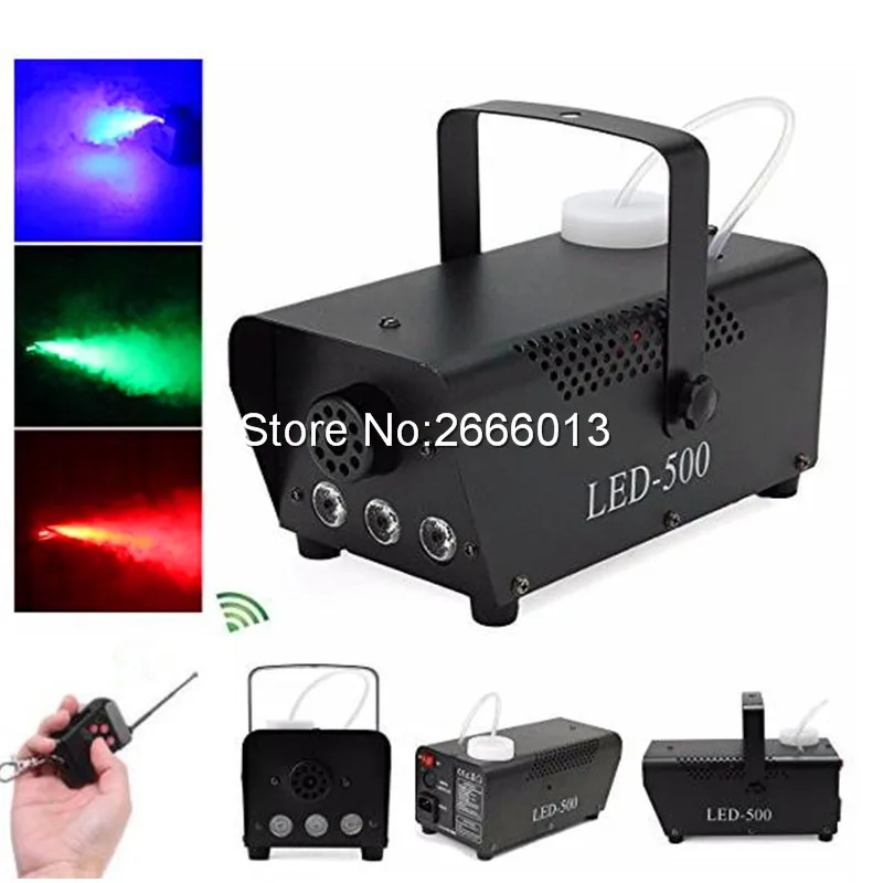 

High Quality RGB Wireless Remote Control LED 500W Fog Machine Pump DJ Disco Smoke Machine 500W Fog Machine Home Party LED Fogger