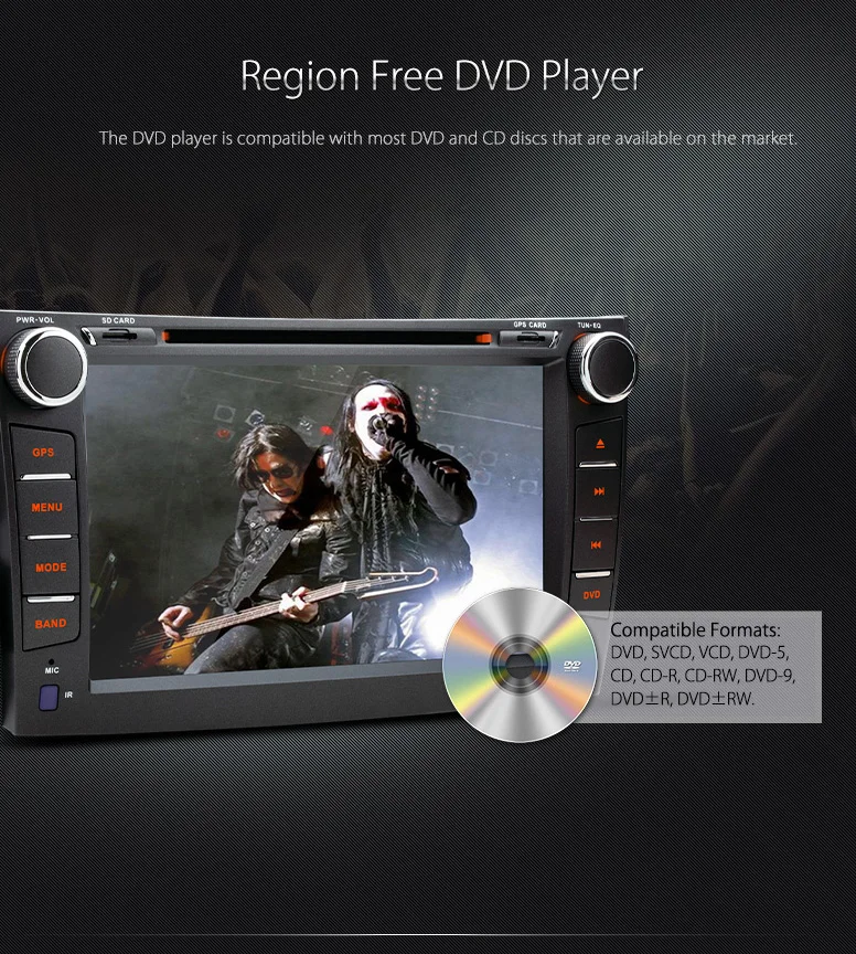 Discount XTRONS 8 inch 2 din Car DVD Player GPS Navigation Steering Wheel Head Unit MP4 Radio For Toyota Corolla 2007 2008 2009 2010 2011 10