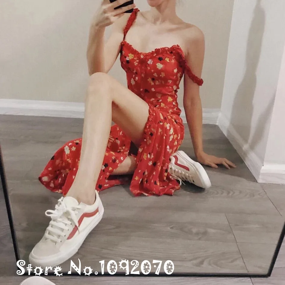 Wholesale Price rS8RH Women Sexy The Juliet Rouge Fleur Button Front Waisted Silk Dress