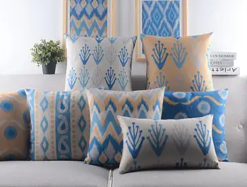 

Fresh style Geometric abstraction pillow cushion Linen cotton Cushion office home decorate sofa cushions