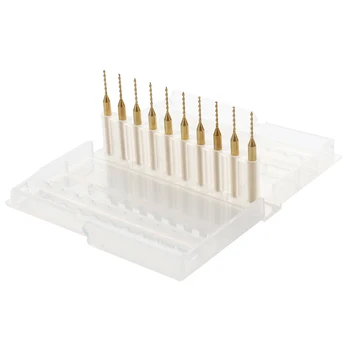 

10pcs 1.0mm Titanium Coated Carbide End Milling Cutter Engraving Edge Cutter CNC Router Bits End Mill for PCB Machine