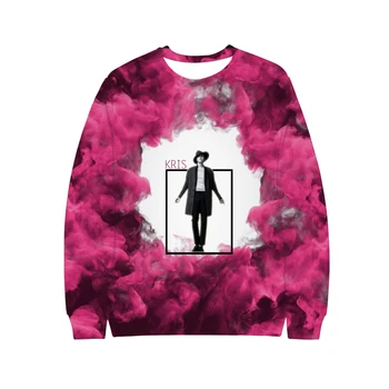 

2018 New EXO 3D Print Winter Hooded Sweatshirt Casual Pullover Lovers kpop War Sweatshirt Q0707
