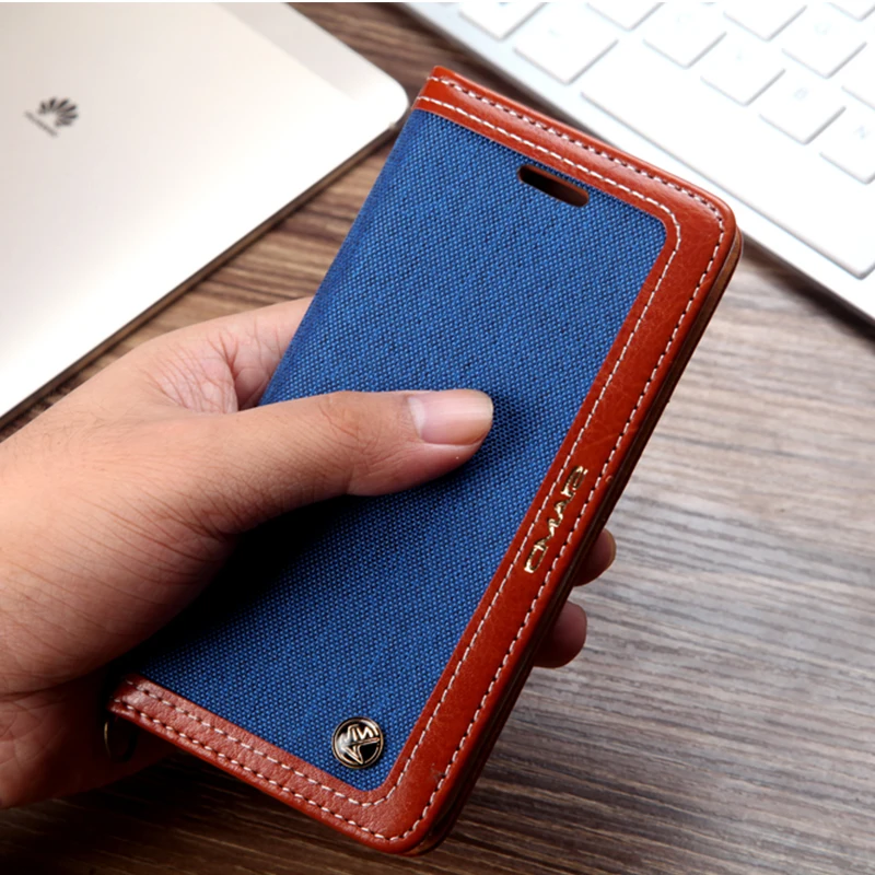 

For iphone X XS Max XR XS 9 8 7 6 Plus Luxury Denim Flip Leather Wallet Case Cover PU Leather Case Full Protective Cases Cover