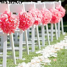 WEIGAO 5Pcs 10/20/30cm Wedding ceremony Ornament Pom Poms Tissue Paper Pompom Flower Child Bathe Birthday Get together Decorations For Dwelling