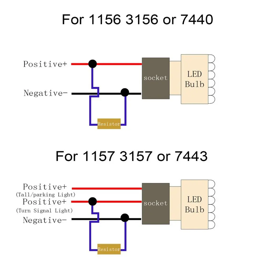 

Aluminum Shell 50W 6R Load Resistor Fix LED Bulb Fast Hyper Flash Turn Signal Blink Car LED Turn Signal Load Resistor