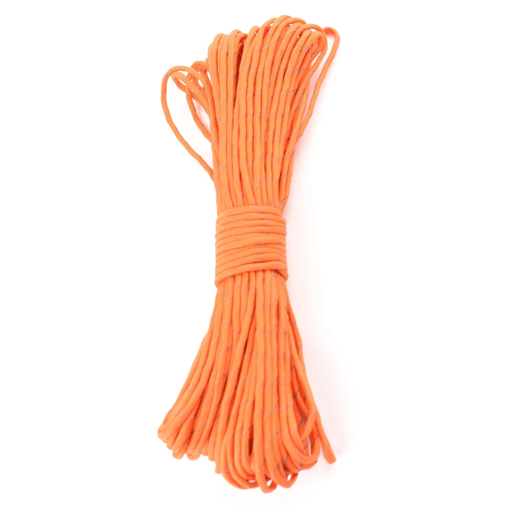 

100FT Reflective Paracord Guyline Tent Rope 9 Strands Camping Cord Parachute Cord