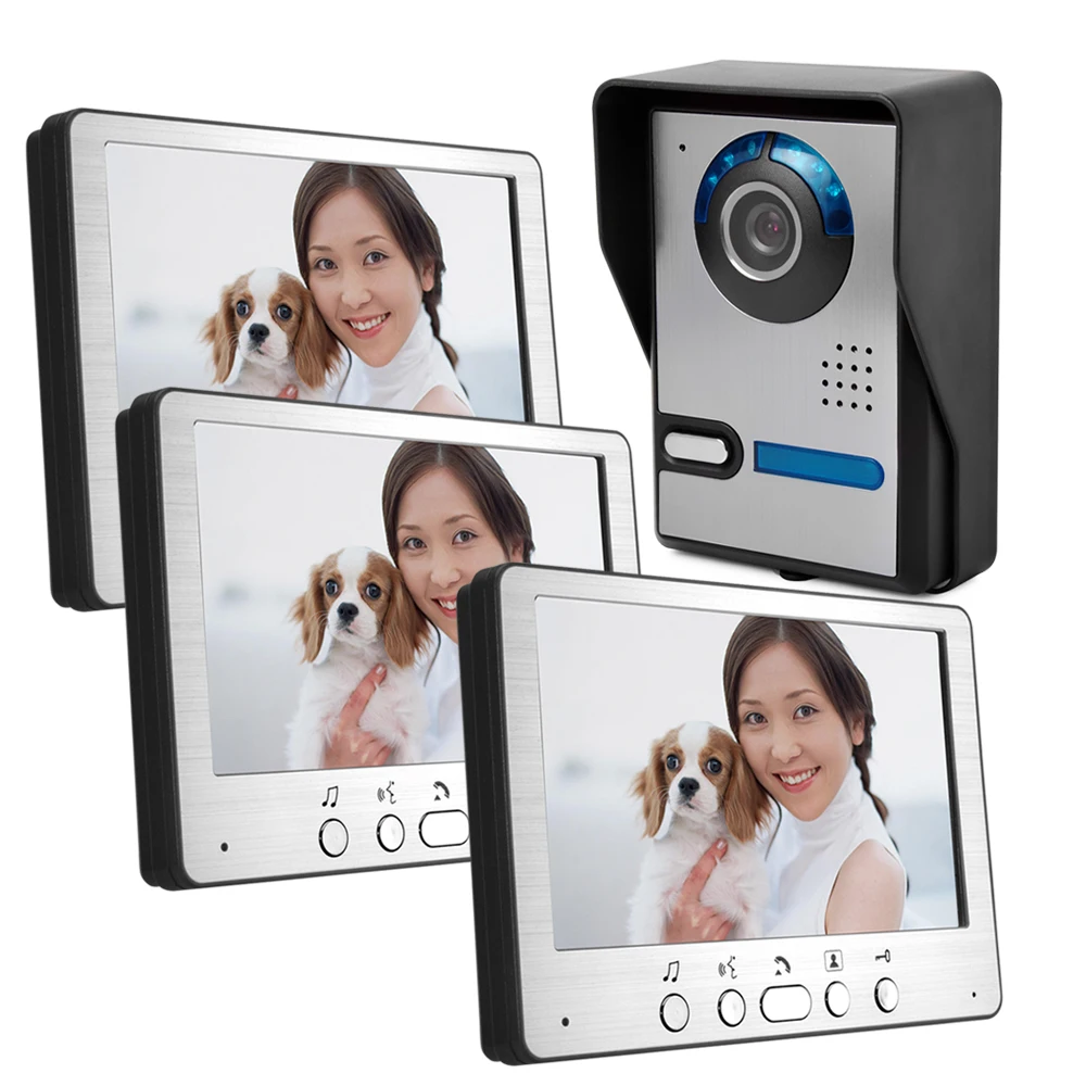 1V3 7 Inch Wired Video Doorbell Intercom System Door Phone | Безопасность и защита