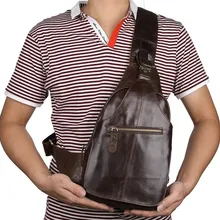 Новая отличная кожаная мужская классическая стильная Большая вместительная нагрудная сумка наивысшего качества сумка-мессенджер винтажная сумка через плечо 2467C