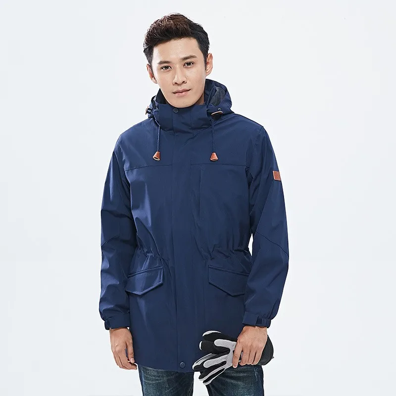 Autumn and winter men's outdoor 3 in 1 medium long two-piece windbreaker jacket male windproof warm Camping Hiking ski coat
Autumn and winter men's outdoor 3 in 1 medium long two-piece windbreaker jacket male windproof warm Camping Hiking ski coat