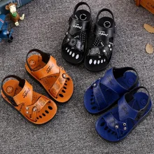 Летняя обувь для маленьких мальчиков сандалии для мальчиков от 2 до 16 лет Детская летняя обувь детские сандалии Лидер продаж 1556