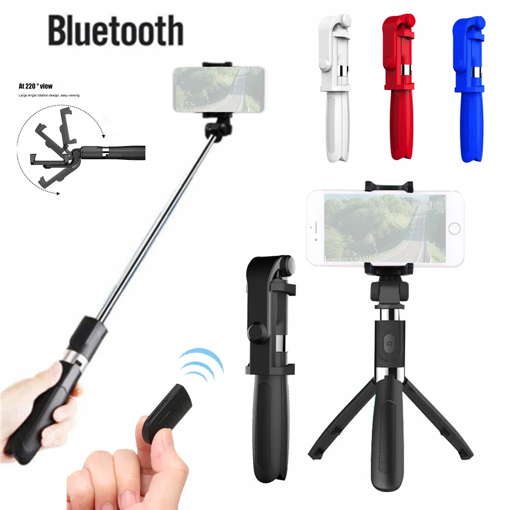 

2019 New Wireless Bluetooth Selfie Stick Shutter Remote Extendable Tripod Phone Holder Compatible with most mobile phone hot