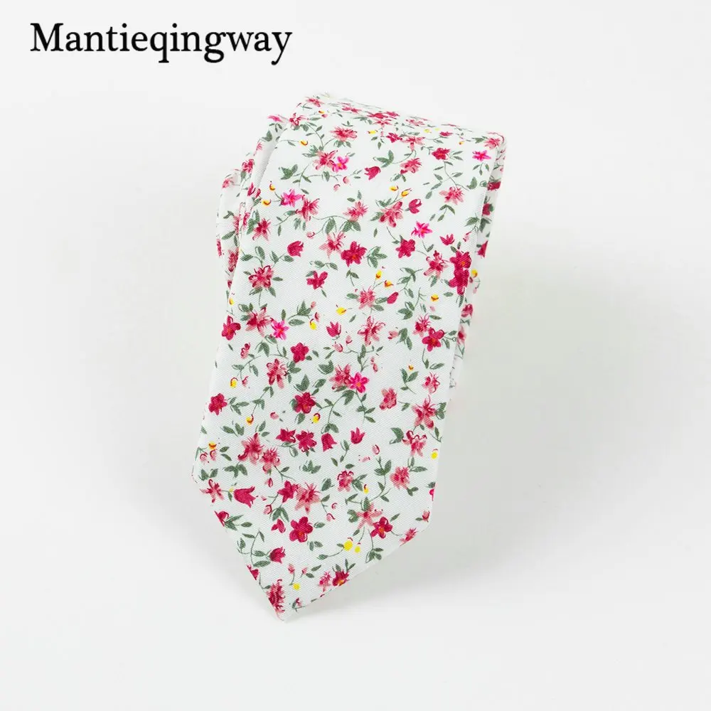 Mantieqingway 6 см мужской хлопчатобумажный галстук, деловые костюмы, шейные галстуки, Свадебный с принтом, Цветочный галстук, брендовый обтягивающий галстук, подарок - Цвет: 056